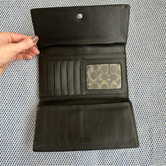 Coach long black wallet - Picture 5 of 8